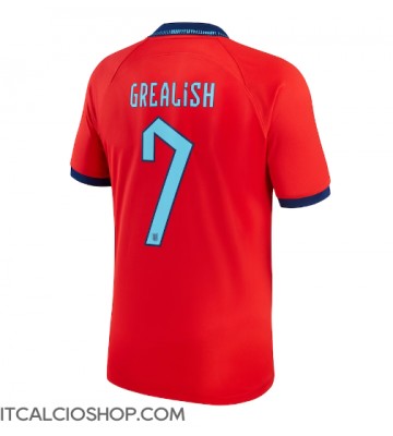 Inghilterra Jack Grealish #7 Seconda Maglia Mondiali 2022 Manica Corta